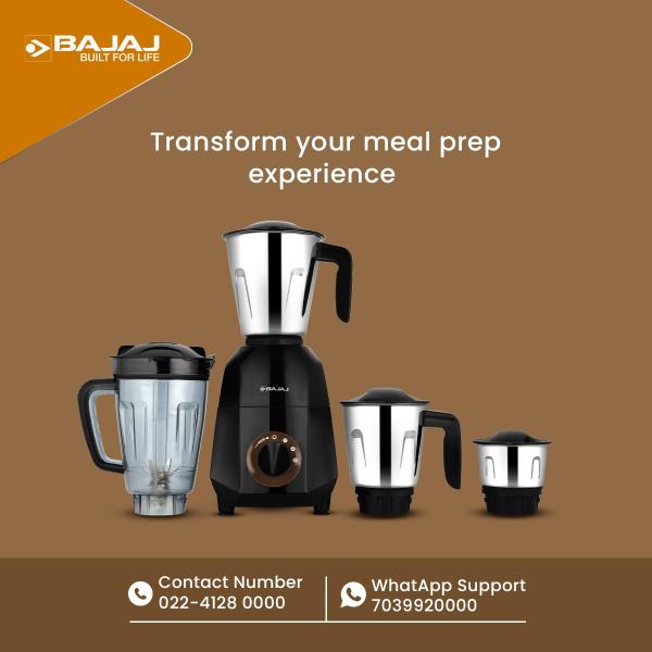 Bajaj Rex DLX Ninja Series 750W Mixer Grinder