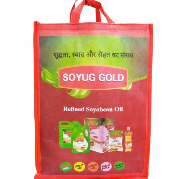 GROCERY Soyug Gold- Pure Refined Soyabean Oil, Best for Daily Kitchen Use (5 Litre Jar + Free 1-1 Litre 2 Pouch) 7 Ltr Combo Offer with Free Carry Bag