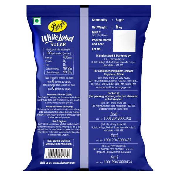 Parry's White Label Sugar, 5kg