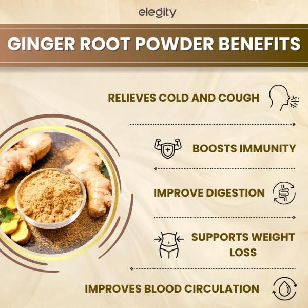 Elegity Ginger Root Powder 200 gm (Pack of 1) | No Added Preservatives