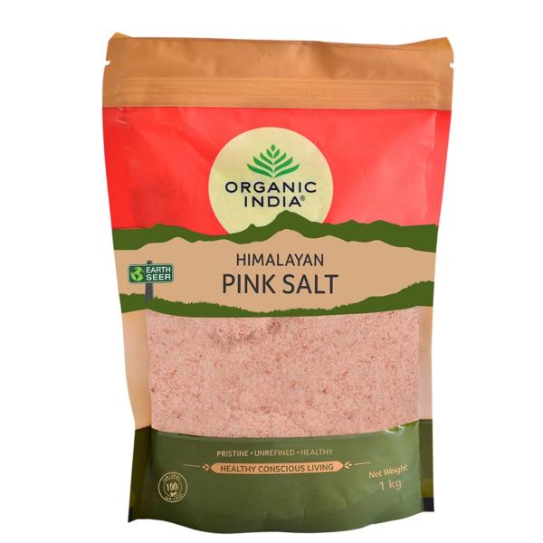 A TATA Product - Organic India Pink Rock Salt, 1Kg Pouch