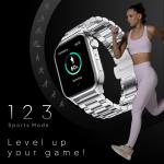 Waterproof Metal Smartwatch for Men & Women - Silver