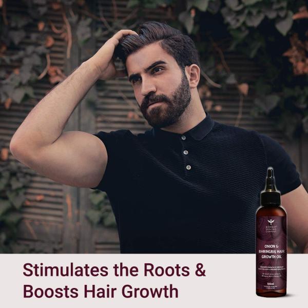 Bombay Shaving Company Onion and Bhringraj Hair Oil With 4X Growth Action -| 100 ml