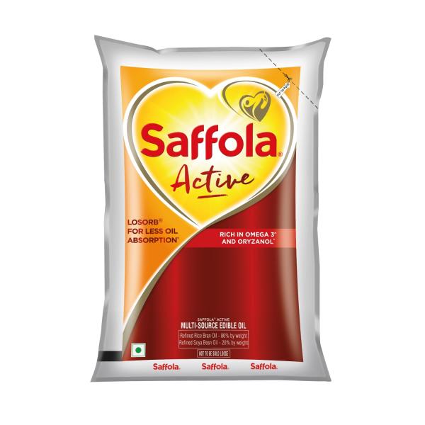 Saffola Active Refined Cooking oil | Rich in Omega 3 & Oryzanol