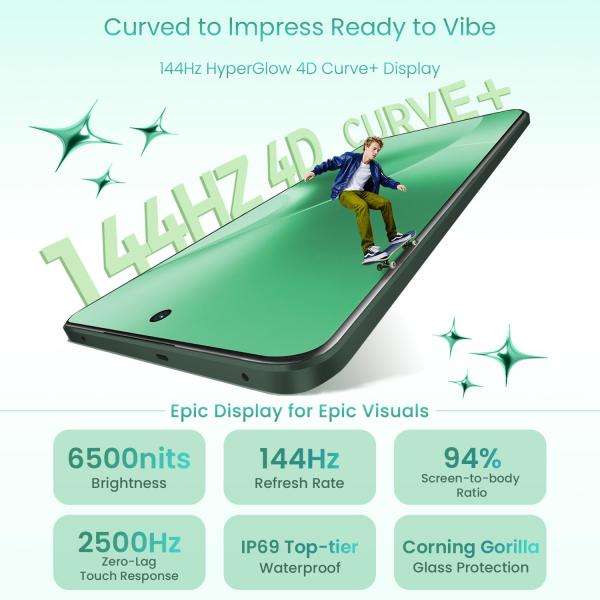 realme 15 Pro 5G Smartphone 8+128GB Green,4K 60FPS,