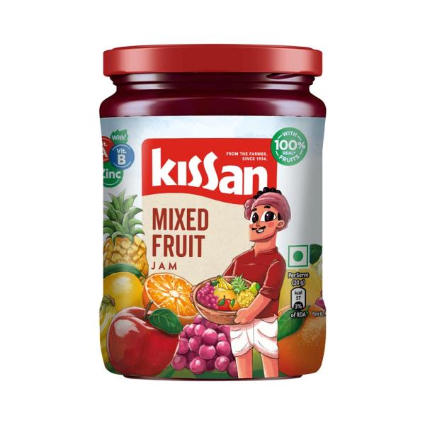 Kissan Mixed Fruit Jam, With Fruit Ingredients, 500 g