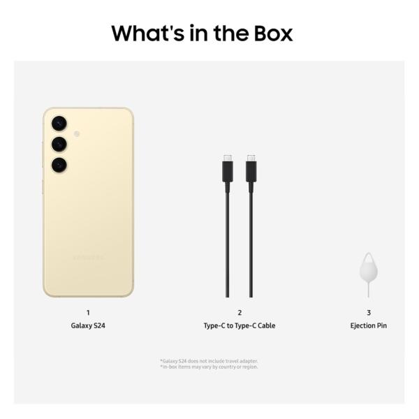 Samsung Galaxy S24 5G AI Smartphone (Amber Yellow, 8GB, 128GB Storage)
