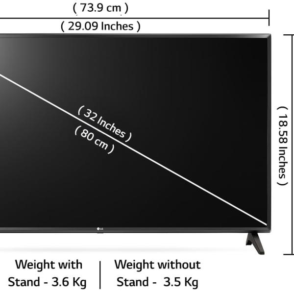 LG 80 cms (32 inches) LR600 Series Smart webOS IPS LED TV 32LR600B6LC