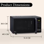 LG 28 L Convection Microwave Oven (MC2846BV, Black, Health Plus Menu, Indian Cuisine, Tandoor Se, Steam Clean & Stainless Steel Cavity)