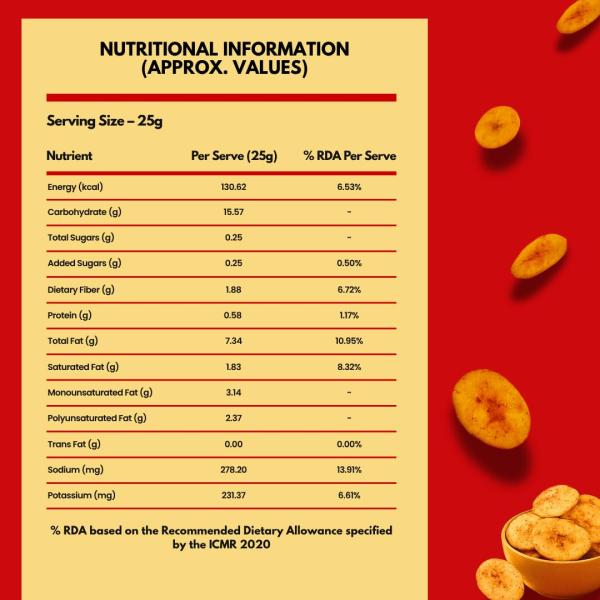 Fabeato Banana Chips Magic Masala Flavor No Palm Oil, No MSG, 70g (Pack of 3