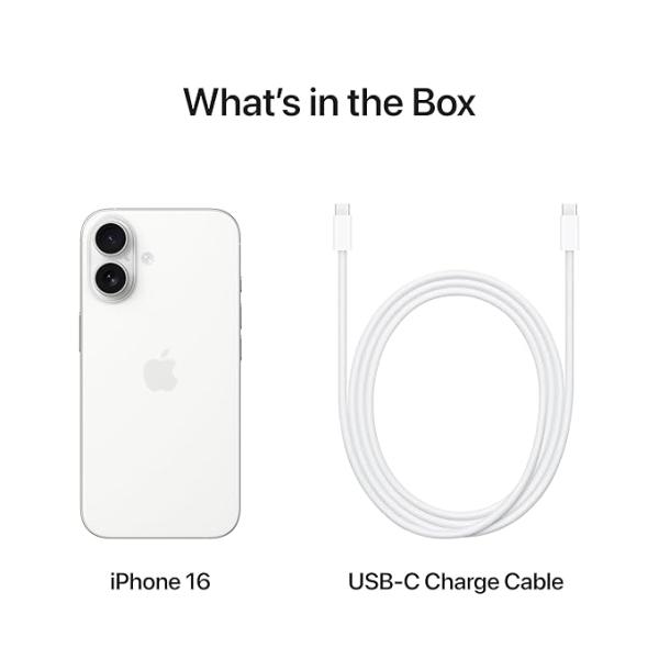 iPhone 16 256 GB: 5G Mobile Phone with Camera Control, A18 Chip and a Big Boost in Battery Life. Works with AirPods; White