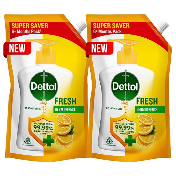 Dettol Fresh Liquid Hand Wash 675ml (Pack of 2)