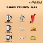 Bajaj Military Series Glamore 800W Mixer Grinder