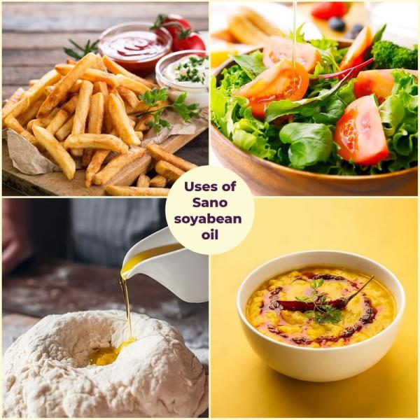 Sano Soybean Oil 5 Ltr PET Bottle: All-natural, nutrient-rich cooking oil with a high omega-3