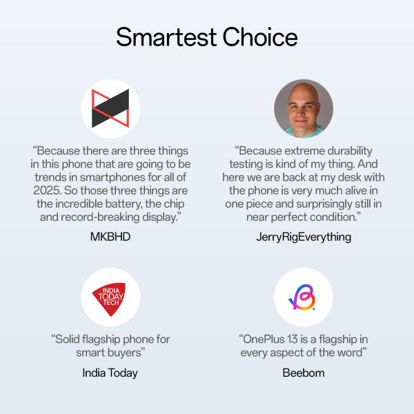 OnePlus 13 | Smarter with OnePlus AI | Lifetime Display Warranty |12GB RAM 256GB Storage Black Eclipse| Official Smartphone for BGMS 2025