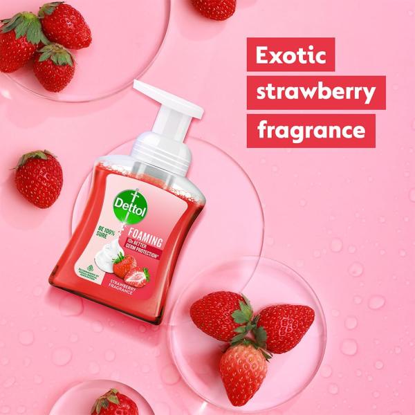 Dettol Strawberry Foaming Handwash Pump + Refill combo (250ml+700ml)