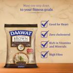 Daawat Brown, Cooks in 15-minute, Full Bran Intact, Fibre-Rich Basmati Rice, 5 Kg