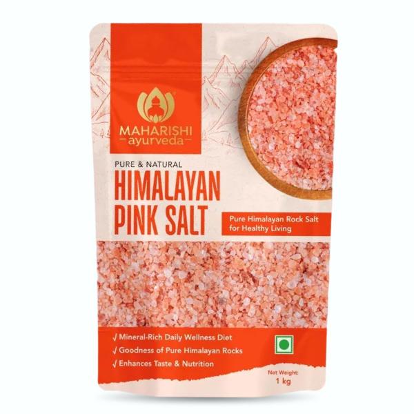 Maharishi Ayurveda Himalayan Pink Salt | Pure, Unrefined Sendha Namak | Mineral-Rich Natural Salt for Daily Cooking | 1 kg