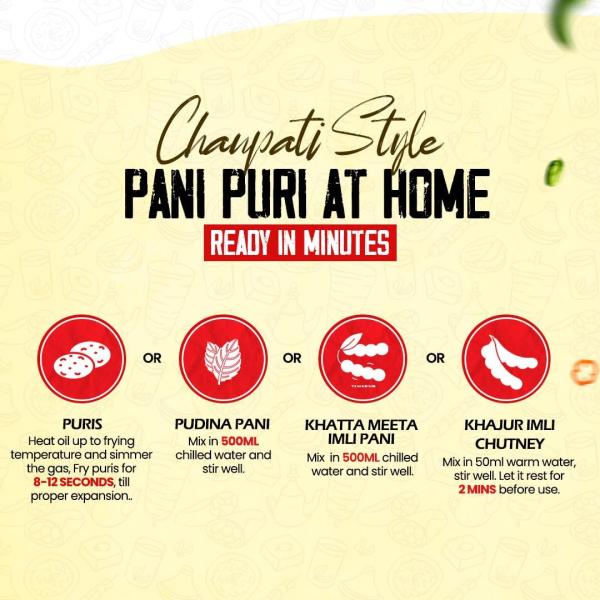 Chokhi Dhani Pani Puri Chaat, Ready To Eat Food Products, Khatta Meetha GolGappa Combo