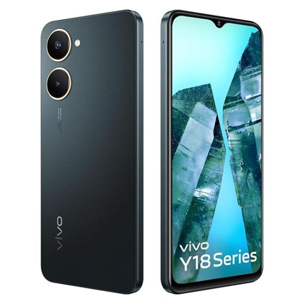 vivo Y18t (Space Black, 4GB RAM, 128GB Storage) Without Offer| Without Charger