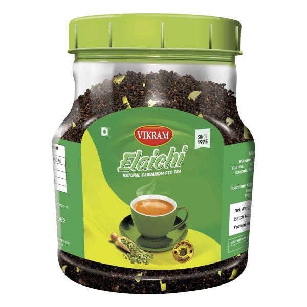 VIKRAM Elaichi CTC Tea | 100% Natural Ground Cardamom blended with Assam Tea