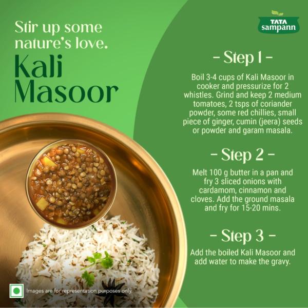 Tata Sampann Unpolished Kali Masoor Dal, 1kg