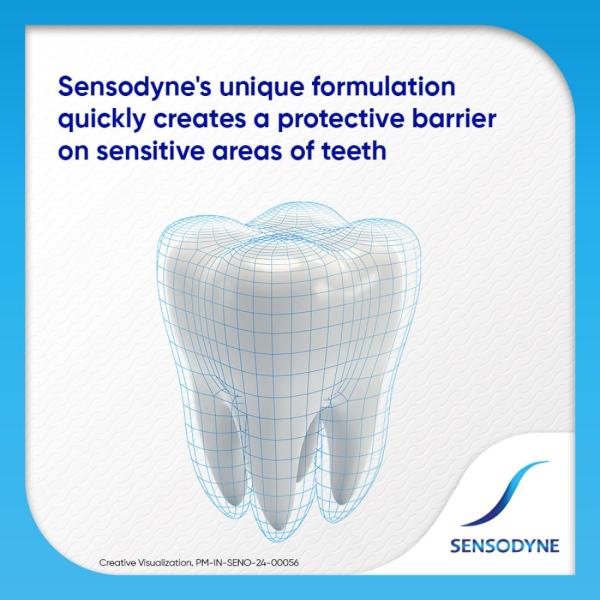 Sensodyne Toothpaste Rapid Relief | Fast Sensitivity Relief Tooth Paste Combo Pack - 160gm (80gm x 2) | Fresh Taste | Dentist Recommended