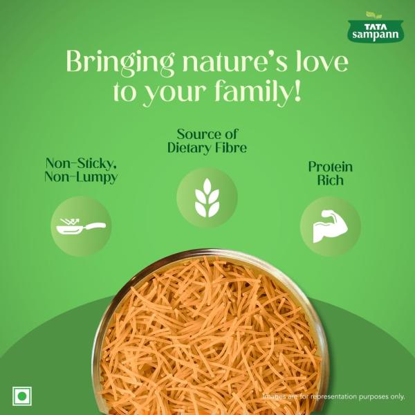 Tata Sampann Roasted Vermicelli, Protein Rich Seviyan, Made with Suji