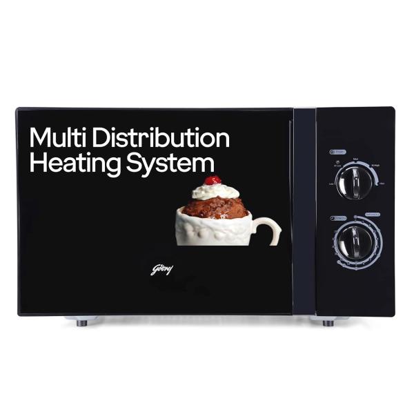 Godrej 25 L Solo Microwave Oven (GMX 725 SP1 TM Mirror, Multi distribution heat system), Black