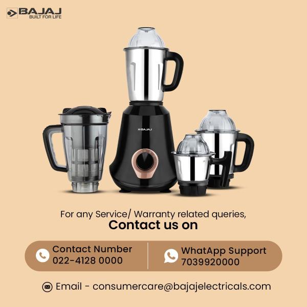 Bajaj Military Series Glamore 1000 W Mixer Grinder With 4 Jars