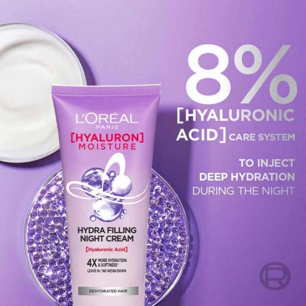 L'Oreal Paris Hyaluron Moisture Hydra Filling Leave-in Night Cream,