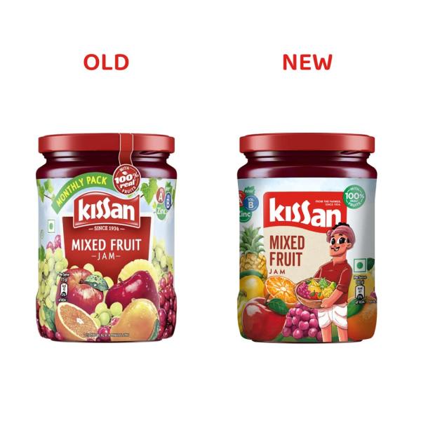 Kissan Mixed Fruit Jam, With Fruit Ingredients, 500 g