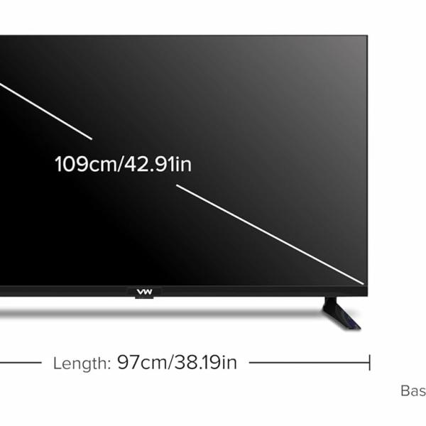 VW 109 cm (43 inches) OptimaX Series Full HD Smart QLED Android TV VW43AQ1