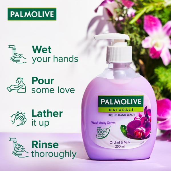 Palmolive Naturals Black Orchid & Milk Liquid Hand Wash Refill 750ml, Wash Away Germs, Refreshing Fragrance Handwash Refill Pack,