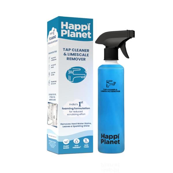 Happi Planet | Tap Cleaner & Limescale Remover | India’s 1st Foaming Formulation for Reduced Scrubbing Effort, Non-Toxic