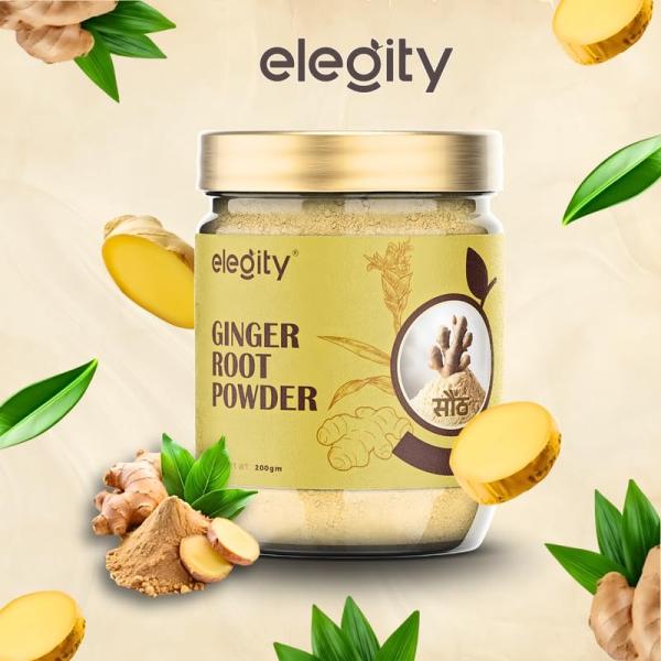 Elegity Ginger Root Powder 200 gm (Pack of 1) | No Added Preservatives