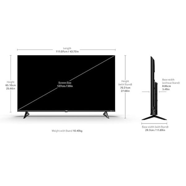 acer 139 cm (55 inches) Ultra V Series 4K Ultra HD Smart QLED Google TV AR55QDVGU2875BD