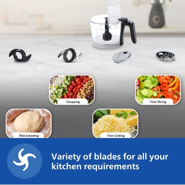 Philips Stainless Steel Mixer Grinder + Food Processor,