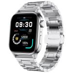 Waterproof Metal Smartwatch for Men & Women - Silver