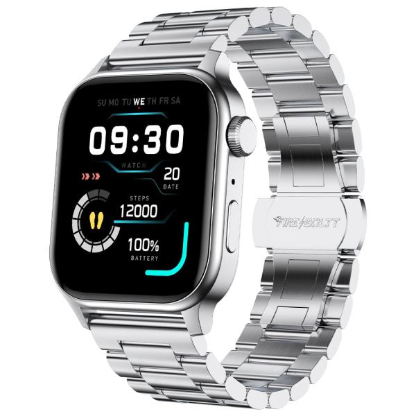 Waterproof Metal Smartwatch for Men & Women - Silver