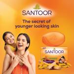 Santoor Sandal & Turmeric Soap for Total Skin Care, 125g (Pack of 4)
