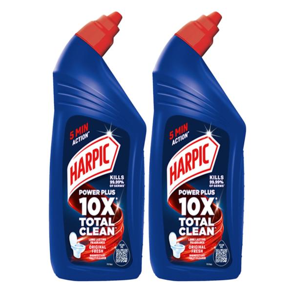 Harpic Disinfectant Toilet Cleaner Liquid, Original - 1 L (Pack of 2) | Kills 99.9% Germs