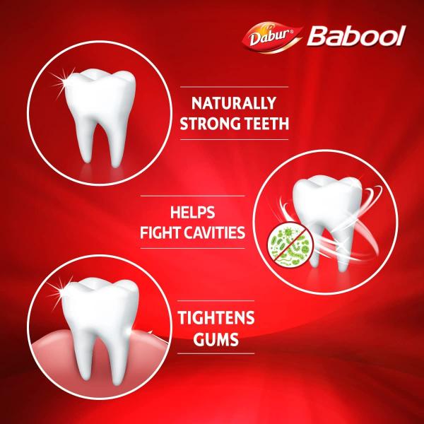 Dabur Babool Ayurvedic Toothpaste -700g (350g x 2) | For Strong Teeth & Healthy Gums |