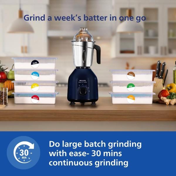 Philips Plastic Hl7714/01, 1000 Watts Powerpro Motor Mixer Grinder,