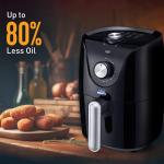 KENT Ezee Air Fryer |1200 W & 2.5L Capacity | Rapid Hot Air Technology | Fry, Grill, Roast, & Bake