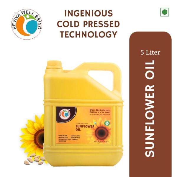 Reviva Well Being Cold Pressed Sunflower Oil 5L | 100% Pure & Natural