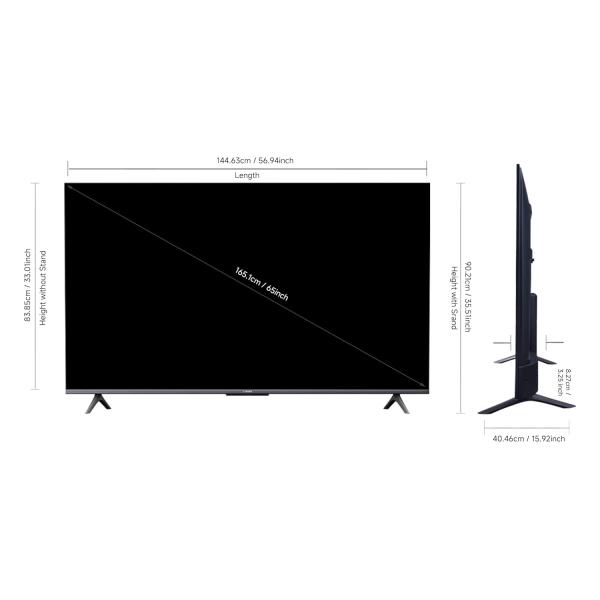 MI Xiaomi 164 cm (65 inches) X Pro QLED Series Smart Google TV L65MA-SIN 4K Ultra HD(Black)