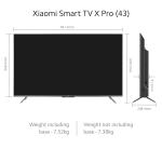 Xiaomi 108 cm (43 inches) X Pro 4K Dolby Vision IQ Series Smart Google LED TV L43M8-5XIN (Black)