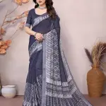 DESIGNER FANCY COTTON LINEN SAREES