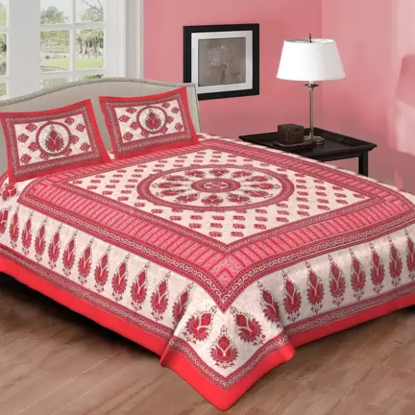 Cotton Double Bedsheet (Pack of 1)(sf)